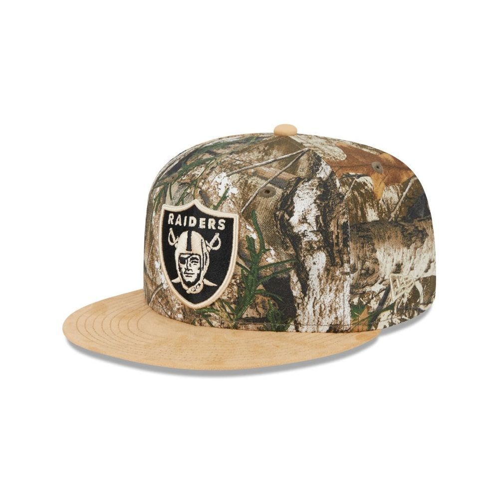 New Era Las‎ Vegas Raiders Realtree 2023 59FIFTY Fitted Hat camouflage 7 5/8 NWT - Picture 3 of 9